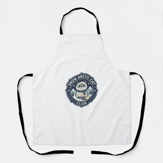 Snow Arctic Cat POD Vector Art - Snow Arctic Cat C Apron (Front)