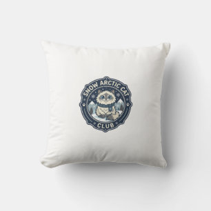 Snow Arctic Cat POD Vector Art - Snow Arctic Cat C Cushion