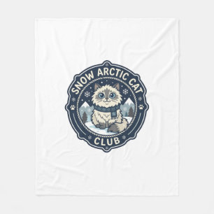 Snow Arctic Cat POD Vector Art - Snow Arctic Cat C Fleece Blanket
