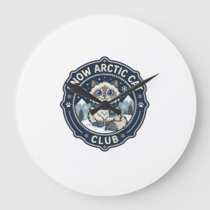 Snow Arctic Cat POD Vector Art - Snow Arctic Cat C Large Clock