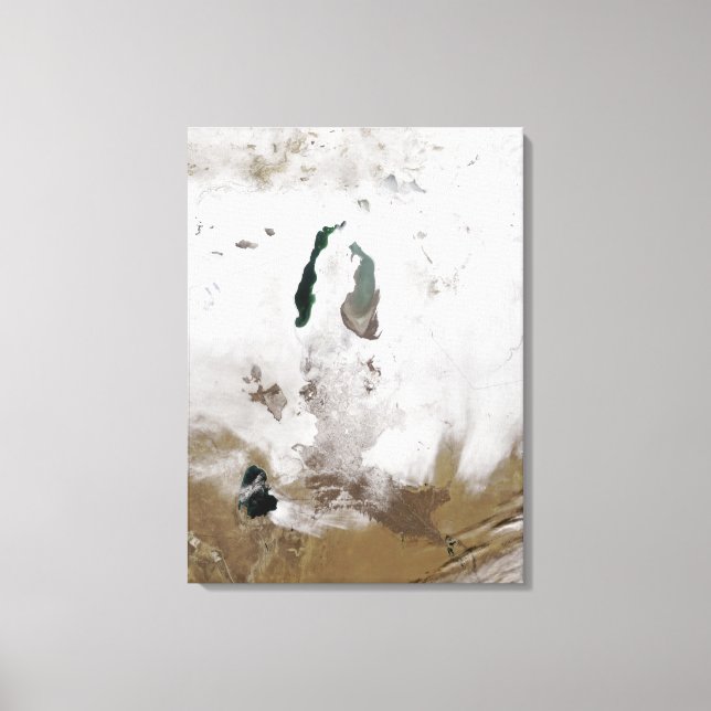Snow around the Aral Sea Canvas Print (Front)