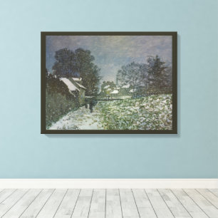 Snow at Argenteuil by Claude Monet Canvas Print