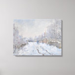 Snow at Argenteuil (by Claude Monet) Canvas Print<br><div class="desc">This design features an image of a famous oil-on-canvas painting by French impressionist Claude Monet (1840–1926). Its title is "Snow at Argenteuil" (or, in the original French, "Rue sous la neige, Argenteuil"). It is the largest of no less than eighteen works Monet painted of his home commune of Argenteuil while...</div>