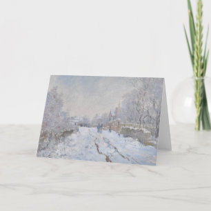Snow at Argenteuil (by Claude Monet) Card
