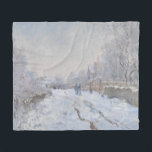 Snow at Argenteuil (by Claude Monet) Fleece Blanket<br><div class="desc">This design features an image of a famous oil-on-canvas painting by French impressionist Claude Monet (1840–1926). Its title is "Snow at Argenteuil" (or, in the original French, "Rue sous la neige, Argenteuil"). It is the largest of no less than eighteen works Monet painted of his home commune of Argenteuil while...</div>