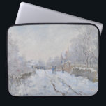 Snow at Argenteuil (by Claude Monet) Laptop Sleeve<br><div class="desc">This design features an image of a famous oil-on-canvas painting by French impressionist Claude Monet (1840–1926). Its title is "Snow at Argenteuil" (or, in the original French, "Rue sous la neige, Argenteuil"). It is the largest of no less than eighteen works Monet painted of his home commune of Argenteuil while...</div>