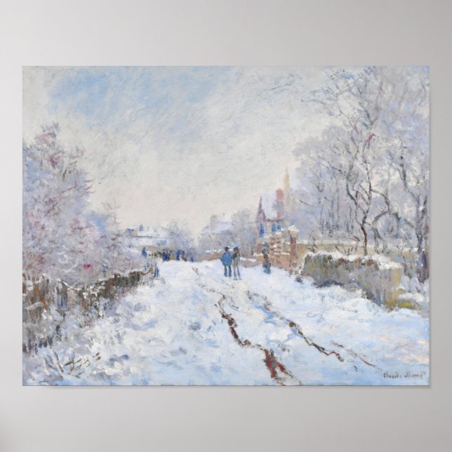 Snow at Argenteuil by Claude Monet Poster (Front)