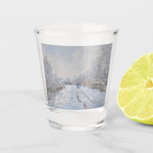 Snow at Argenteuil (by Claude Monet) Shot Glass