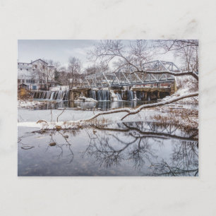Snow At Finley Dam Postcard