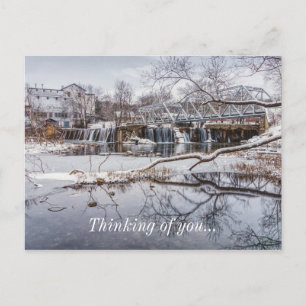 Snow At Finley Dam Thinking Of You Postcard