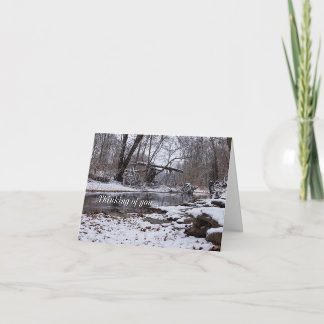 Snow At Finley Thinking of You Card (Front)