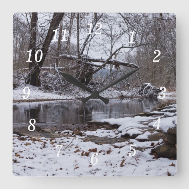 Snow At Finley Wall Clock (Front)