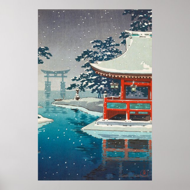 Snow at Miyajima by Tsuchiya Koitsu Poster (Front)