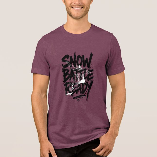 snow battle ready Tri-Blend shirt (Front)