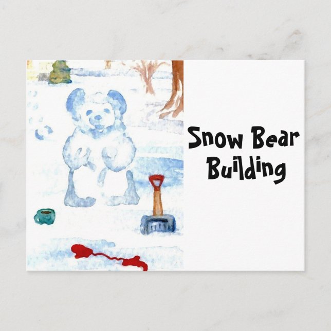 "Snow Bear Building" Designer Postcard 2 (Front)