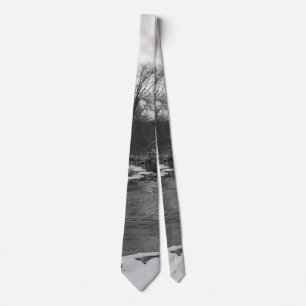 Snow Beauty James River Grayscale Neck Tie