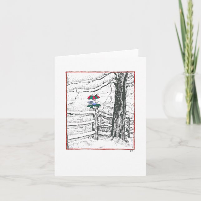 "Snow Bird" Custom Christmas Card (Front)