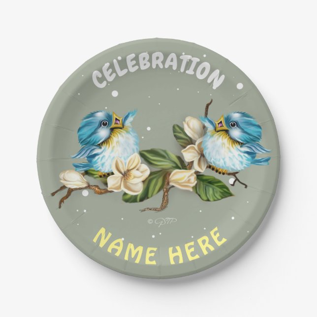 SNOW BIRDS Paper Plates 7 (Front)