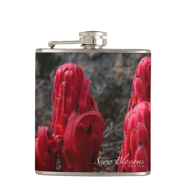 Snow Blossoms Hip Flask (Front)