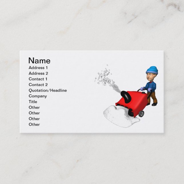 Snow Blower Business Card (Front)