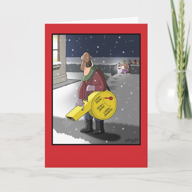 Snow Blower Settings Christmas Joke Card (Front)