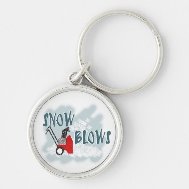Snow Blows Key Ring (Front)
