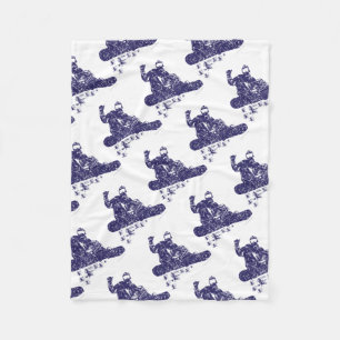Snow-Boarder Fleece Blanket