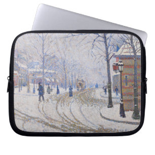 Snow, Boulevard de Clichy, Paris, 1886 Laptop Sleeve