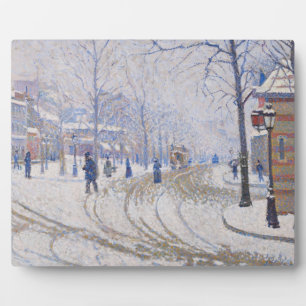 Snow, Boulevard de Clichy, Paris, 1886 Plaque