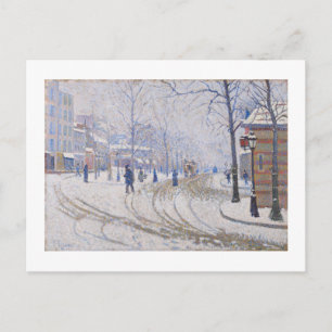 Snow, Boulevard de Clichy, Paris, 1886 Postcard