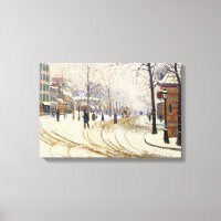 Snow, Boulevard de Clichy, Paris by Paul Signac
