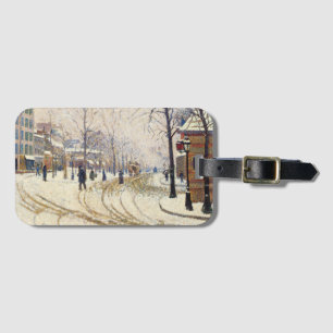 Snow, Boulevard de Clichy, Paris by Paul Signac Luggage Tag