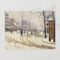 Snow, Boulevard de Clichy, Paris by Paul Signac