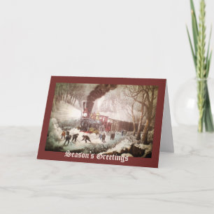 Snow Bound Train Christmas Card