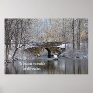 Snow Bridge  He leadeth me beside the still waters Poster