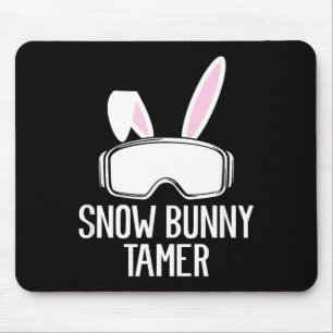 Snow bunny tamer ski funny apres party skiing skie mouse pad