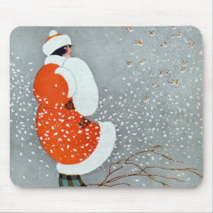 Snow Buntings - Will Hammell Mouse Pad
