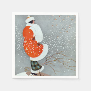 Snow Buntings - Will Hammell  Napkin