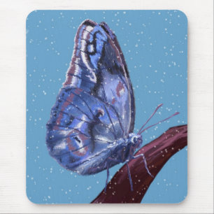 Snow Butterfly Mouse Pad