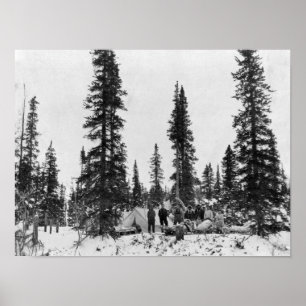 Snow Camping North of the Arctic Circle Poster