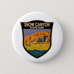 Snow Canyon State Park Utah Vintage 6 Cm Round Badge