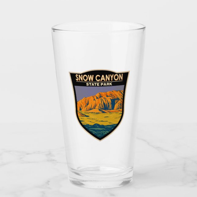 Snow Canyon State Park Utah Vintage Glass (Front)