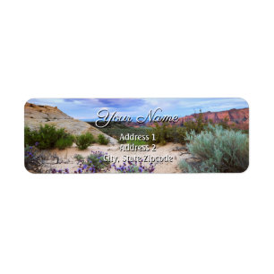 Snow Canyon Utah Spring Return Address Label