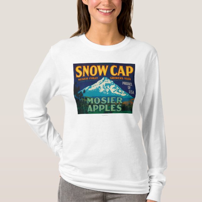 Snow Cap Apple Crate LabelMosier, OR T-Shirt (Front)