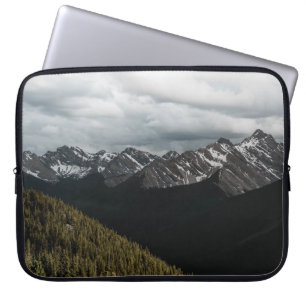 SNOW-CAPPED GRAY ROCKY MOUNTAIN UNDER CLOUDY SKY D LAPTOP SLEEVE