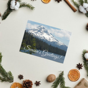 Snow Capped Mount Hood Landscape Holiday Card