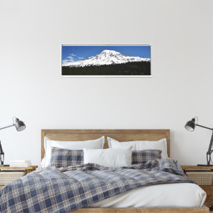 Snow Capped Mount Rainier Panoramic Landscape Canvas Print