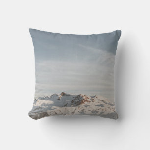 SNOW CAPPED MOUNTAIN AT DAYTIME CUSHION
