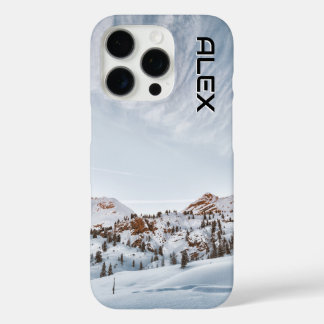 Snow-Capped Mountain Under Brilliant Clear Sky iPhone 16 Pro Case