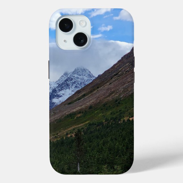 Snow Capped Mountain Valley Nature Scene Case-Mate iPhone Case (Back)
